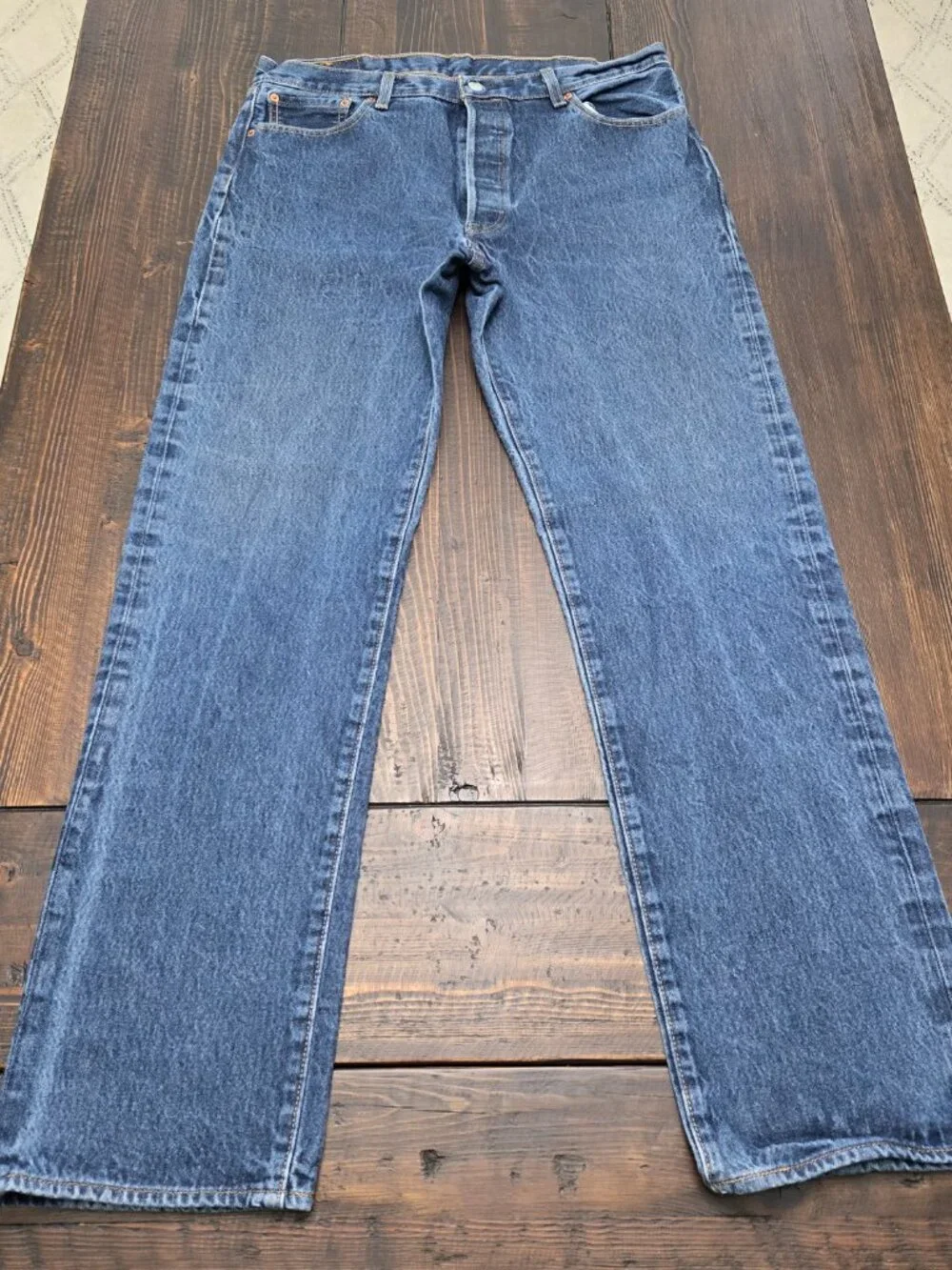 Lot of 2 Levis 501 Mens Jeans 36x34 Original Fit Blue Denim Button Fly Bundle